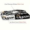 Black White King Queen Crown Design 3D Printed Quilt Cover Soft Comfortable Bedding Cover Home Textiles Duvet Cover Pillowcases