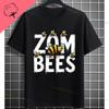 UnisexS Zombie Bee Apocalypse Graphic TShirt with Creepy Undead Horror Design Black Pure Cotton Shortsleeve Tee Outdoor Clothing