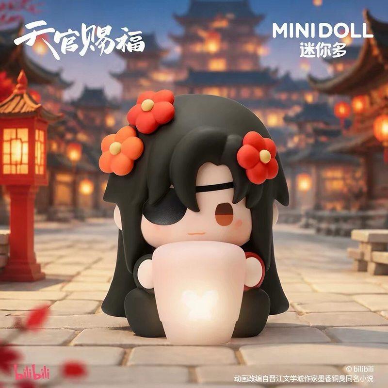 Мини-кукла Небесный Покровитель Благословение Blind Box Светящаяся Мягкая Резина Сидящая Фигурка Коллекционная Настольный Декор Подарок на День Рождения