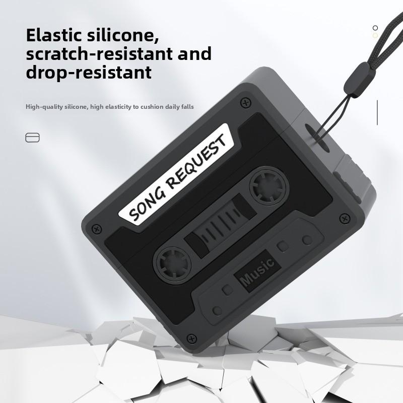 3D чехол в виде ретро кассеты для Airpods Pro 3, силиконовый защитный чехол со шнурком для AirPods Pro3, забавная классическая кассета
