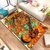 "Colorful Monster with Guitar Artwork" Patterned carpet, non slip mat suitable for living room and bedroom sofas