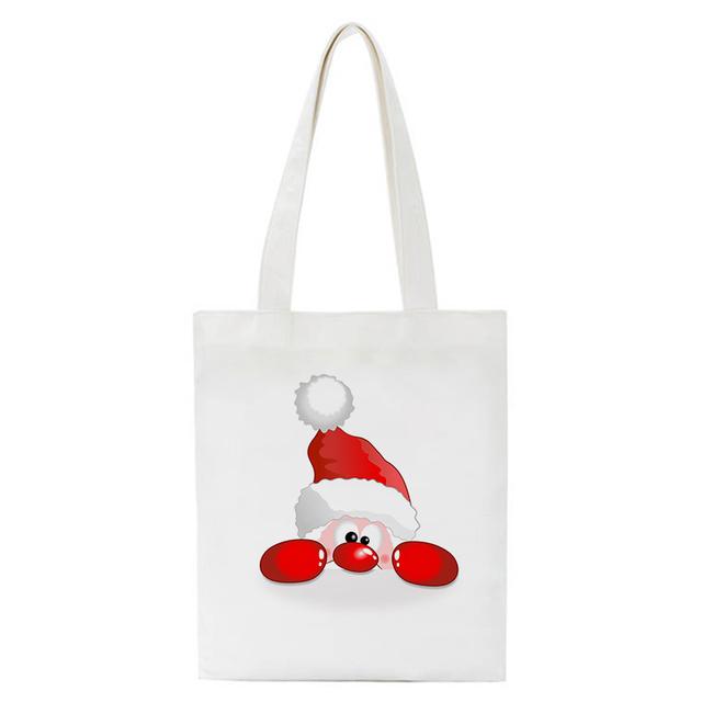 Christmas Gift Bag Shopper Bag Shopping Bag Vintage Canvas Bag Tote Bag Kawaii Shoulder Bag Handbag Cartoon Bolsa De Compras