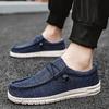 Men Shoes Casual Canvas Loafers Shoes Light Breathable Flats Leisure Male Vulcanized Shoes Walking Sneakers Plus Size