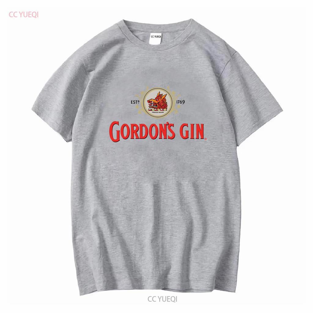 Футболка с логотипом Gordons Dry Gin Винтажная Плотный Хлопок S 3XL Бесплатная доставка США с длинным или коротким рукавом винтажная Стираная с принтом Унисекс