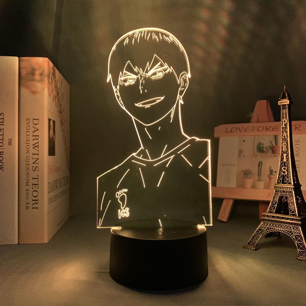 Ночной светильник Haikyuu Tobio Kageyama Figure, меняющий цвет, прикроватная лампа, классный подарок для поклонников Neon Haikyuu