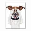 Funny Animal Dog Read Newspaper Oil Painting on Canvas Wall Art Poster Prints Wall Art Picture for Bathroom Toilet Decoration