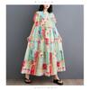 Летние новые свободные платья большого размера с модным принтом, тонкие, средней длины