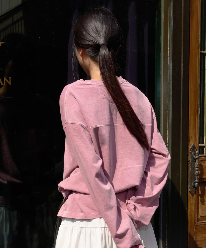 BONATSPALETTE Bp Sticker Long Sleeve Tee_Pink