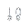 Minimalist Round Cut 1CT VVS1 Moissanite Hoop Earrings 925 Silver Rhodium Plated Non Tarnish Hypoallergenic Fine Jewelry Women