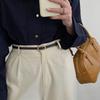 Fashionable Black And Coffee Slim Waist Belt For Women Trendy Korean Inspired Accessory For Any Look