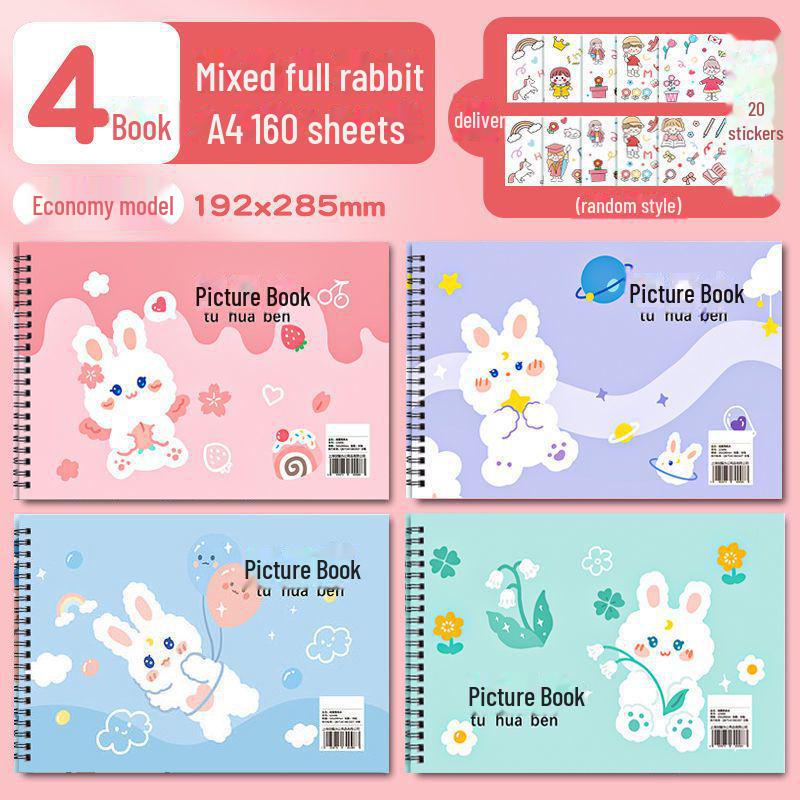 Специальная детская книга для рисования: Плотная белая бумага для маркеров