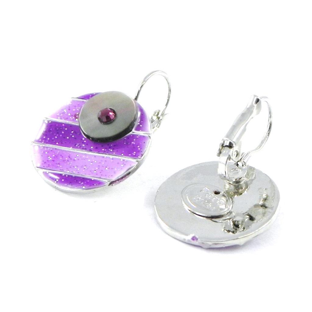 NOA [H8833] — Дизайнерские серьги «Бора-Бора» фиолетового цвета