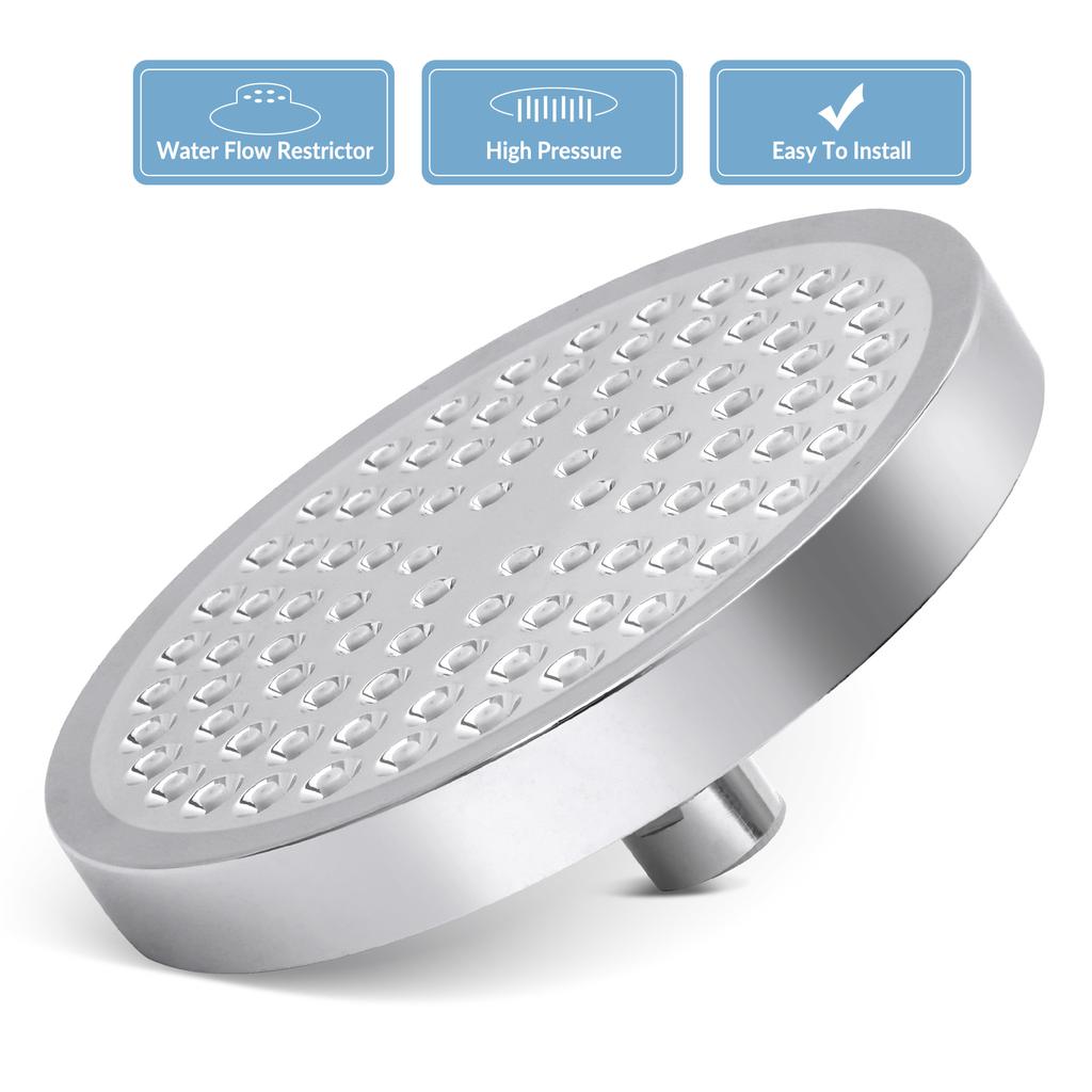 Shower Head High Pressure Rain Adjustable Stainless Steel 6 Inch Wall Mounted Rainfall Shower Bathroom Accessories Replacement