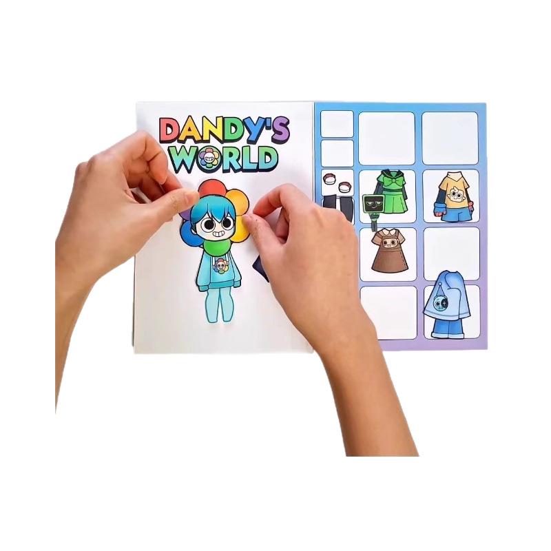 Sprunki No-Cut Quiet Book Girl: Handmade Fun Dress-Up DIY Decompression Toy