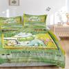 Bulbasaur'S Leech Attack Print 3Pcs Bedding Set,Duvet Cover with 2 Bedro,Pillowcase Home Birthday Gift