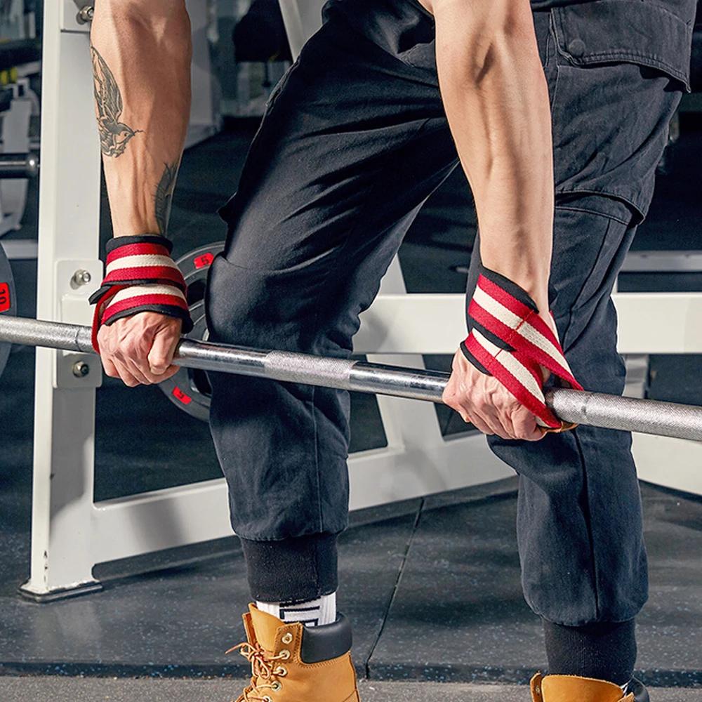 1 пара ремней для поднятия тяжестей в форме восьмерки для тяжелой атлетики, тяжелых тренировок по становой тяге, ремни для запястий, бинты для спортзала, снаряжение