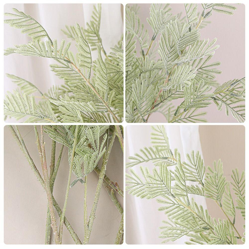 75cm Artificial Mimosa Branch Elegant Fake Flower Simulation Mimosa Plant  Birthday Party