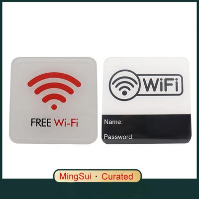 WIFI Бесплатный Wi-Fi Табличка Вывеска Знаки Табличка Наклейка Общественное место Акриловые наклейки на стену для Отеля Ресторана Общественного Магазина