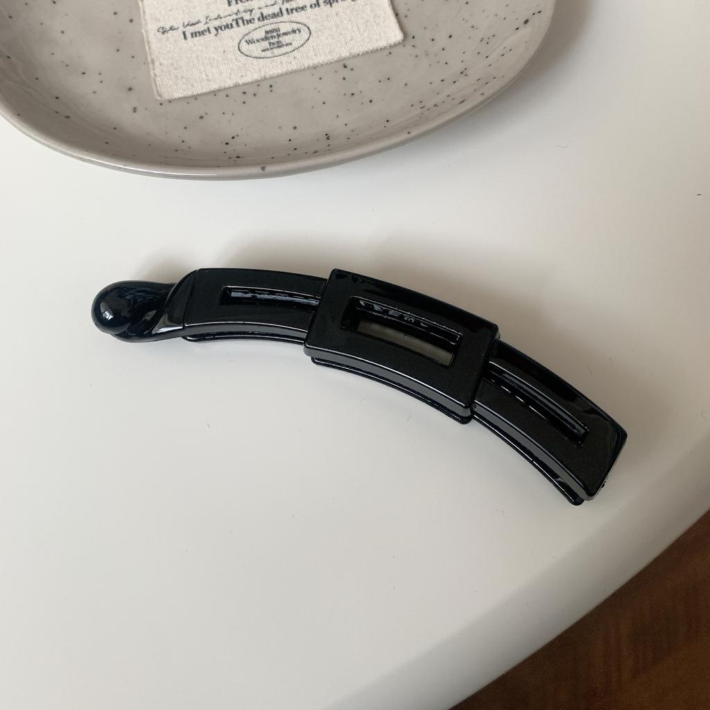 Пластиковая скрученная заколка-банан цвета черепахового панциря, простая винтажная женская заколка для волос