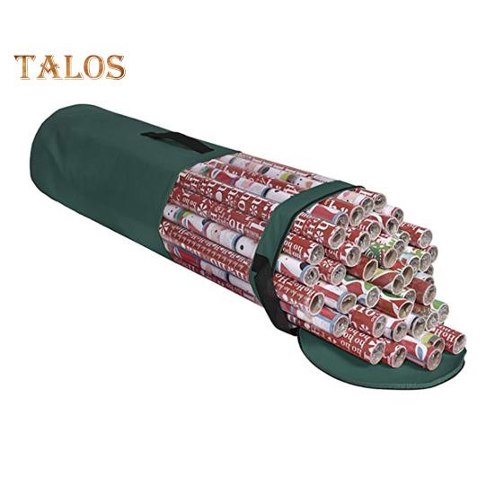 Органайзер для хранения подарочной упаковочной бумаги с ручкой и застежкой-молнией. Большой вместительный водонепроницаемый портативный держатель для упаковочной бумаги.