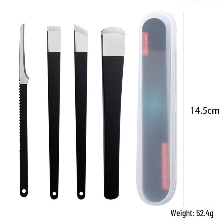 Набор педикюрных ножей из нержавеющей стали: Двусторонняя пилка для ногтей с лезвием, пилка для ног и инструмент для отшелушивания