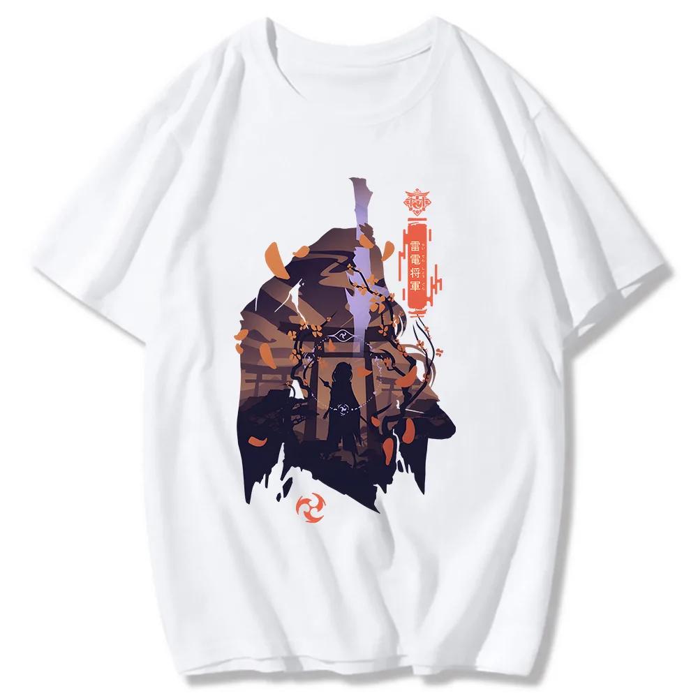 Genshin Impact T Shirt Hu Tao Xiao Kaedehara Kazuha Printing T-shirt Unisex Harajuku Vintage T Shirts Tops Men Short Sleeve