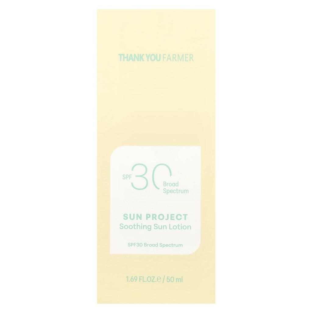 THANK YOU FARMER Sun Project, Soothing Sun Lotion, SPF 30, 1.69 Fl Oz (50 Ml)