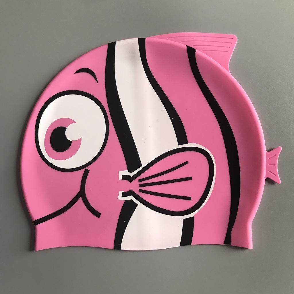 Children Swim Cap High Elastic Waterproof Swimming Cap Cute Cartoon Style Swimming Hat