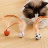 1set Cat Interactive Ball Toys Interactive Bouncy Ball with Feathers Cat Toys  for Indoor Cats and Kittens