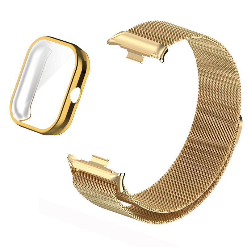Metal Strap For Redmi Wacth 4 Band With Protector Case Screen Soft TPU Replacement Milanese Magnetic Loop Redmi 4 Xiaomi Mi Band 8 Pro Becaselet