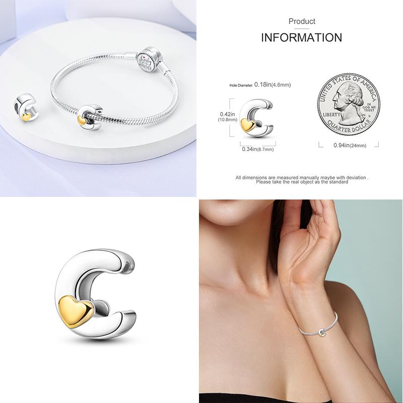 Новый 26 AZ Алфавит Бусина S925 Стерлингового Серебра Сердце ЛЮБОВЬ Письмо Шарм Подходит Оригинальный Браслет CZ Циркон Бисер Ювелирные Изделия