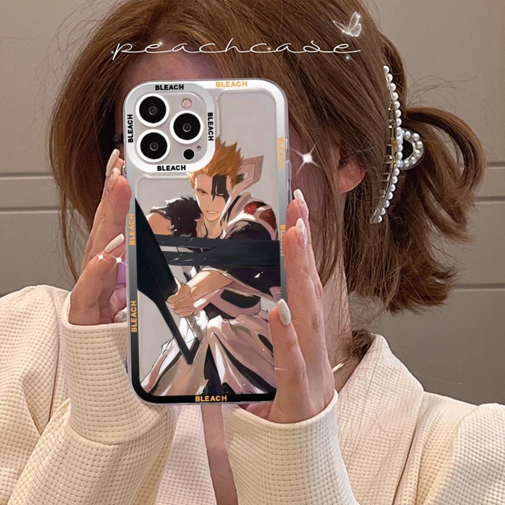 Чехол для телефона Bleach Куросаки Ичиго для iPhone 15 11 12 13 14 Mini Pro Max XR X XS TPU Прозрачный чехол