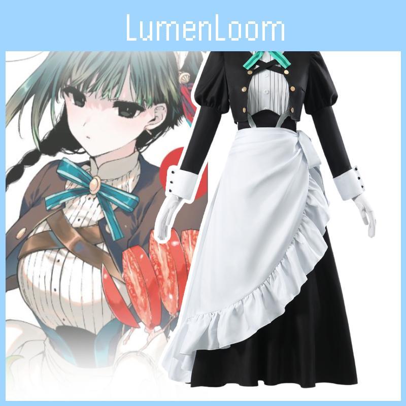 Потрясающий аниме косплей костюм Мэй Мэй, горничной-убийцы, в элегантном снежном дизайне