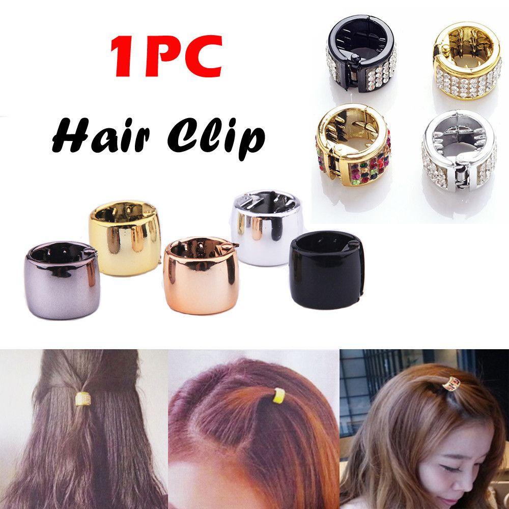 Punk Elastic Crystal Hair Ring Headband Hair Cuff Ponytail Holder