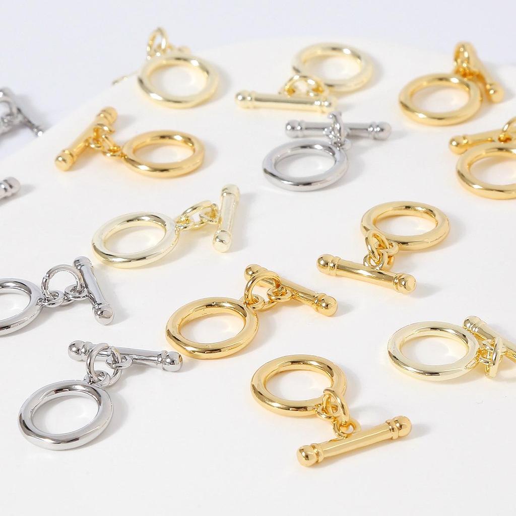 Компоненты бижутерии из меди, покрытые 18-каратным золотом: Изогнутая планка, соединитель, маленькая прямая трубка, элементы застежки OT для браслетов и ожерелий.