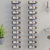 VidaXL Wall-Mounted Wine Rack for 10 Bottles 2 Pcs White Metal