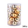34Pcs Christmas Balls Ornament Hanging Pendants Navidad Noel Party Decor New Year 2024