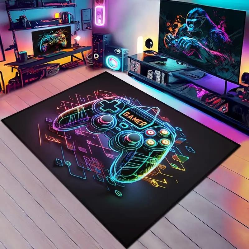 3D Игровой Ковер Ковер для Мальчиковой Комнаты Большой Игровой Коврик Дизайн Контроллера Детский Ползающий Игровой Противоскользящий Напольный Коврик Домашний Декор для Спальни Ковры