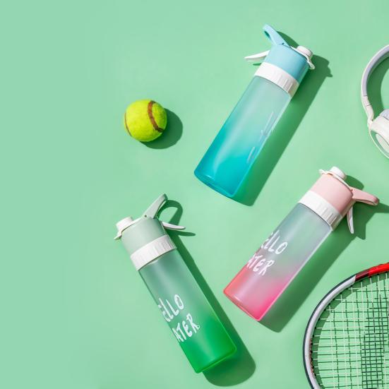 Охлаждающий туман, 650 мл. Бутылка с распылительной водой. Функция тумана без BPA. Портативный спортивный контейнер для воды. Сохраняйте прохладу. Кружка-распылитель для фитнеса на открытом воздухе. Велоспорт. Туризм.