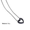 Women Necklace Hollow Out Heart Jewelry Long Lasting Bright Luster Pendant Necklace for Festival