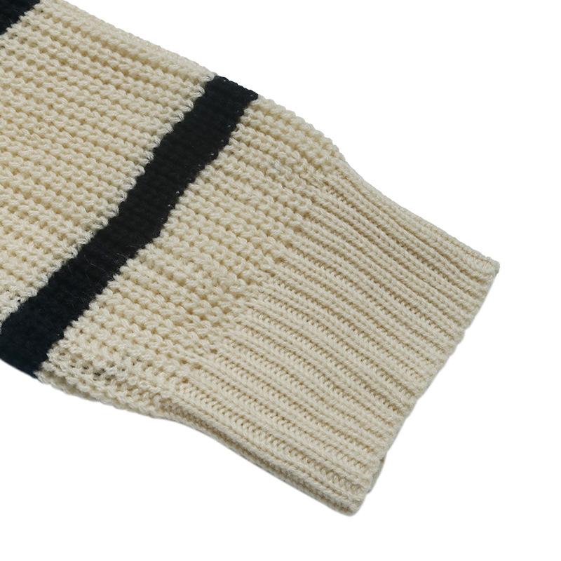 Autumn and Winter Striped Loose Cardigan Sweater Women's Casual Sweater