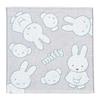 Nishikawa Miffy Wash Towel 34X35cm Washable Cotton Jacquard Weave Soft To the Touch Made In Japan Gray XT34708631 [Nishikawa] 100%