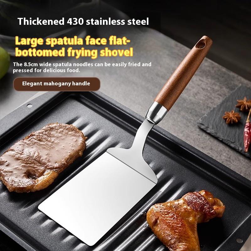 Набор аксессуаров для гриля, лопатка для гриля, скребок, флиппер, нержавеющая сталь, говядина, мясо, плоская крышка, гриль, кухонные принадлежности