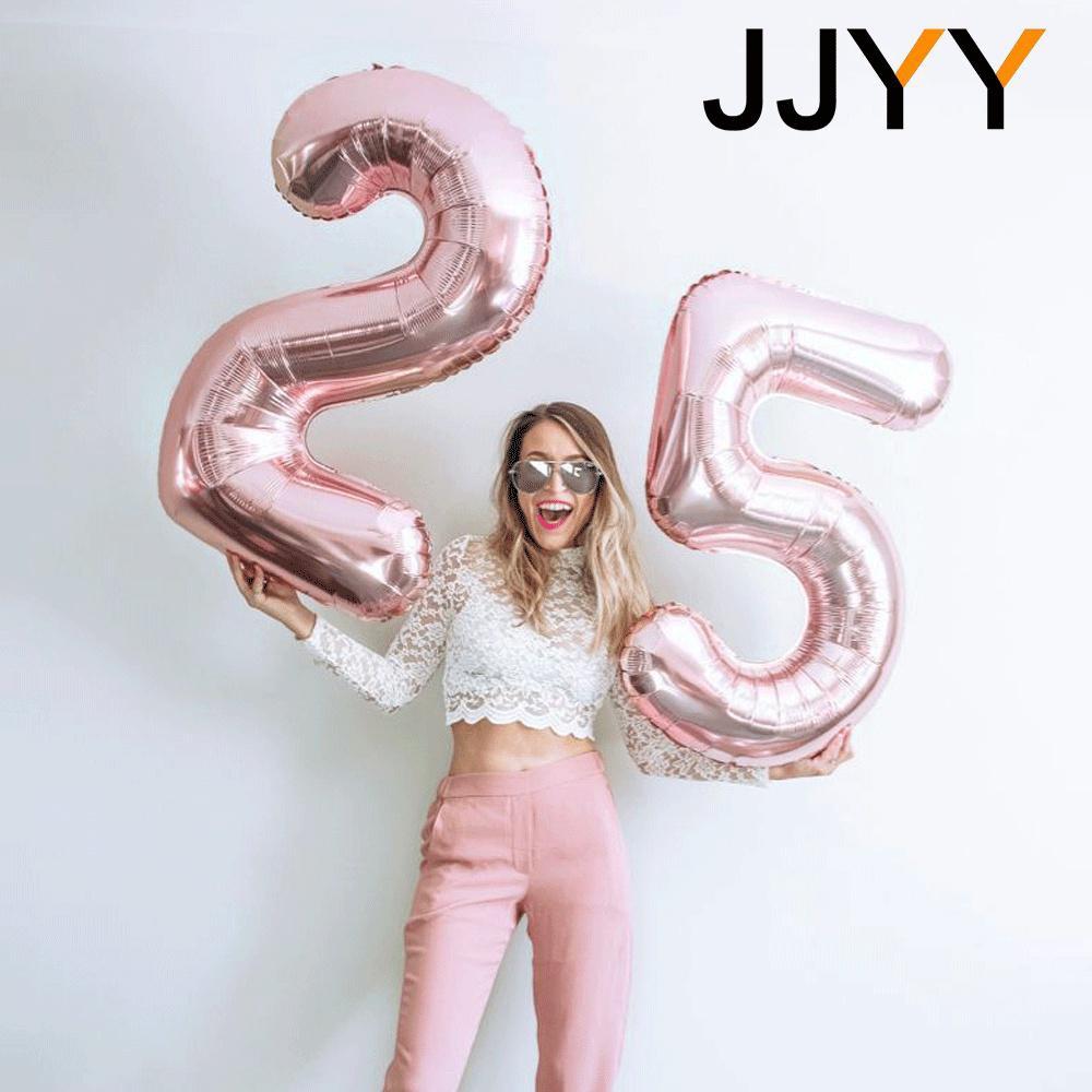 Foil Numbered Balloons 0-9 Balloons Birthday Wedding Birthday Decorations Supplies Anniversary Gift Party Decoration 32Inch 1PC 5
