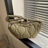 Women Large Capacity Quilted Tote Bags Down Cotton Padded Shoulder Bags Messenger Bag Fashion Girls Underarm Bags Puffy Handbags KTY