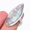 Larimar Gemstone 925 Sterling Silver Jewelry Ring Size 8
