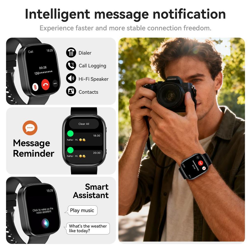 Смарт-часы для мужчин, 120 спортивных режимов Смарт-часы IP67 Водонепроницаемые, Монитор сна, Bluetooth-звонки и управление музыкой Фитнес-часы для Android/iPhone