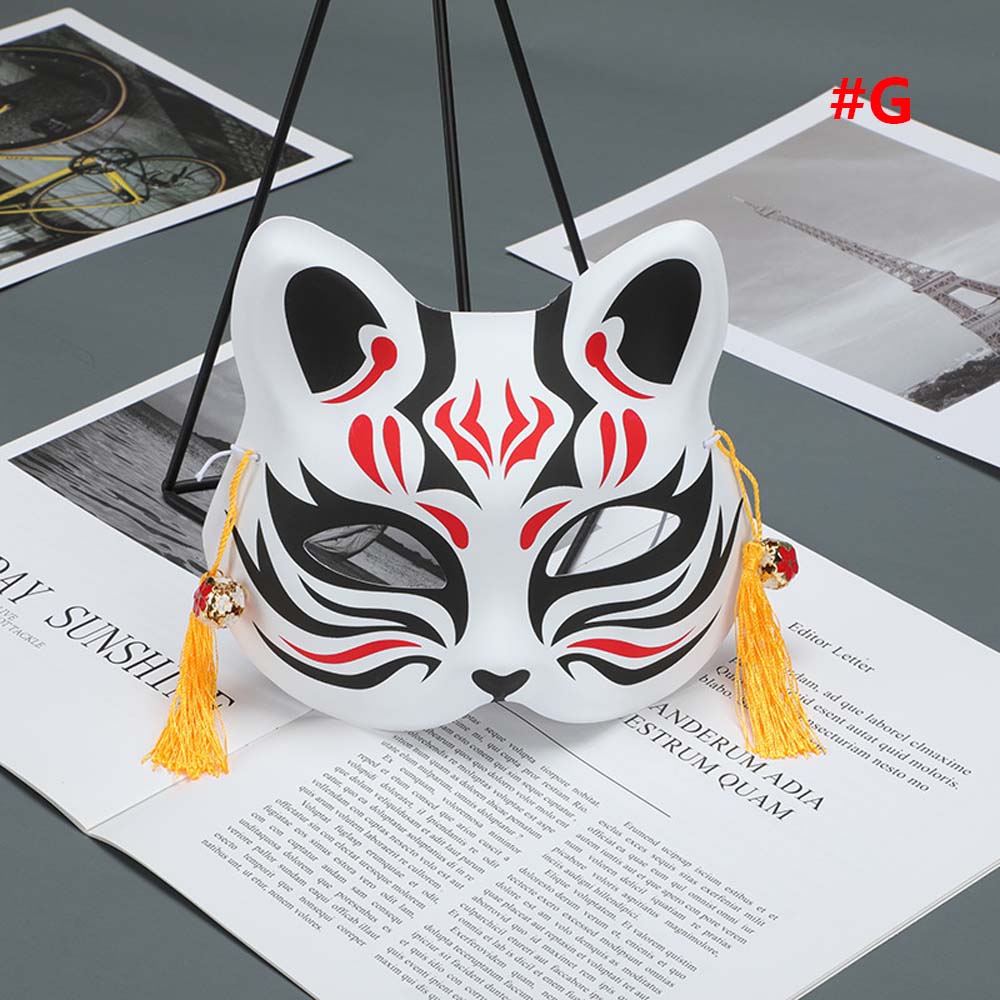Plastic Japanese Anime Headwear Cat Mask Cosplay Mask Party Props Demon Slayer Party Mask Props