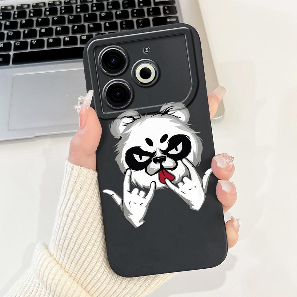 Cartoon Fashion Back Cover For Tecno Pova 6 Neo Pova6 Neo Phone Case Silicone Soft TPU Dragon Astronaut Black Cat Funda Bumper