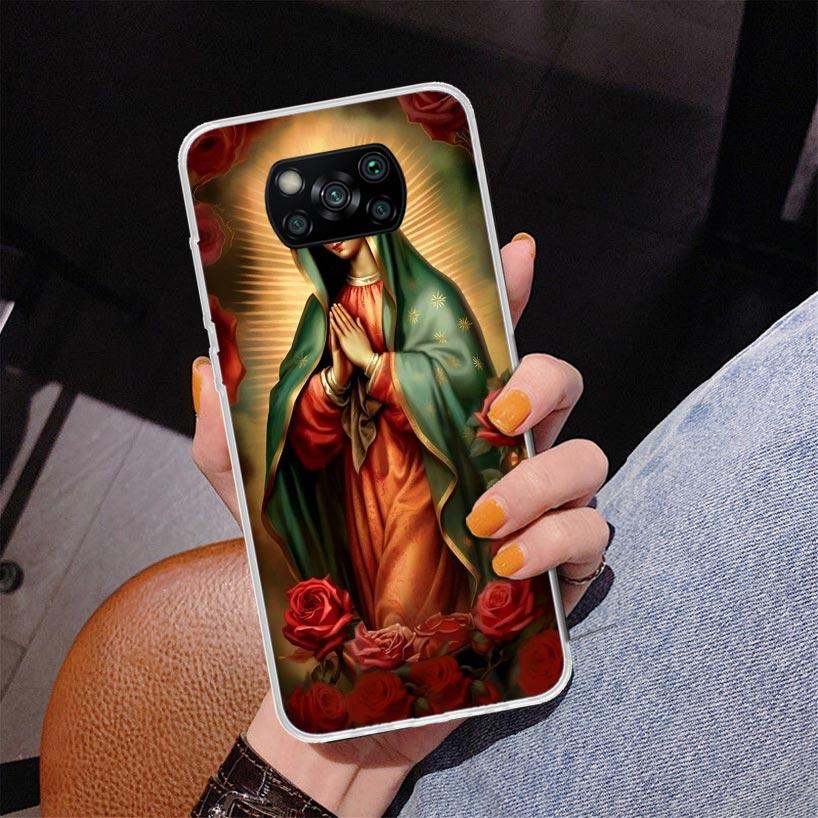 Virgin De Guadalupe Virgen Mary Phone Case For Xiaomi Poco X7 X6 X5 Pro F7 Ultra Redmi 15C 15 13C 13 12C 12 10 10A 10C 9 9A 9C 9